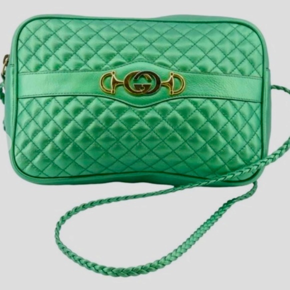 Gucci Handbags - Gucci Green Leather Zumi bag